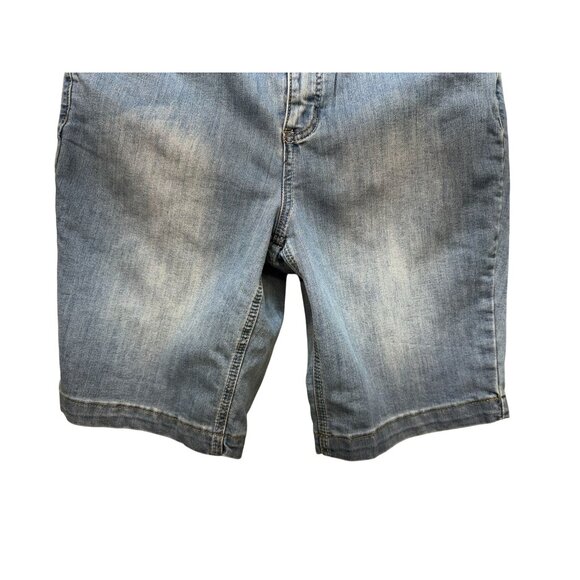 Christopher & Banks Womens Denim Shorts Size 8 Blue Jeans Emblemished - Picture 5 of 12
